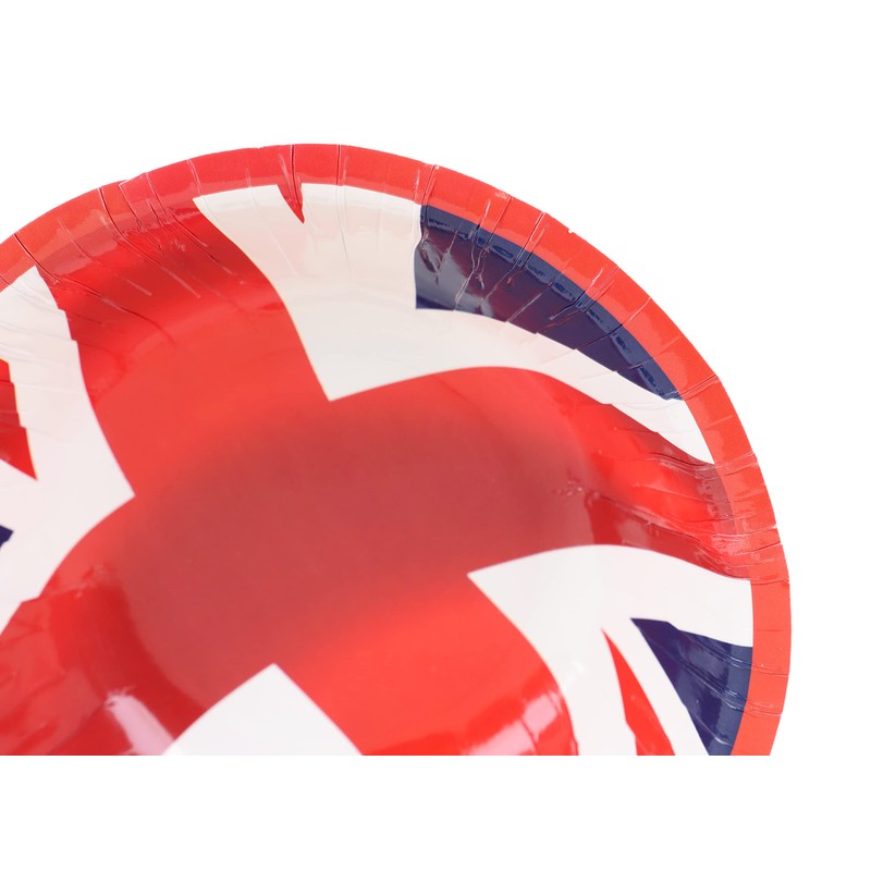Toyland® Pack of 10 - Disposable Union Jack Paper Bowls