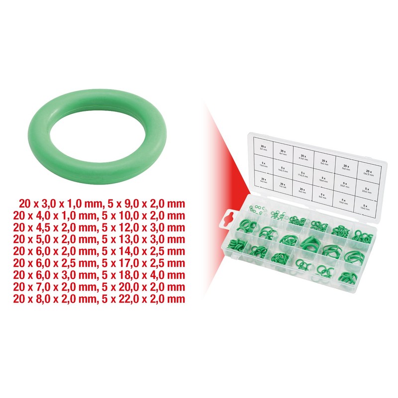 KS Tools 970.0260 HNBR O-rings assortment, Ø 3-22mm, 225 pcs