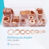 KUBOWAI 150-Piece M6-M20 Copper Seal Assortment Set, Copper Flat Seal,