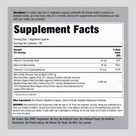 Fitness Labs Nitric Oxide Beet Root Capsules | With Nitrates | 120 Count | by Fitness Labs