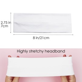 MLMOMVME 6 Pcs Headbands for Women Hair Cotton Headband Non-slip Stretchy Elastic Head Wrap Holder Hair Accessories Navy Blue White Light Brown Color