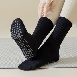 Professional Anti-Slip Yoga Pilates Dance Floor Socks for Women - Free Size Size/White 20ea