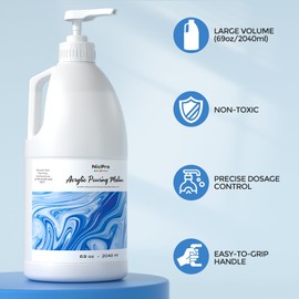 Nicpro Pouring Medium for Acrylic Paint 69oz / 2040ml, Acrylic Paint Thinner, Acrylic Flow Medium Improve Flow Consistency