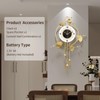 FIXNEO Wall Clock, Large Modern Wall Clock for Living Room