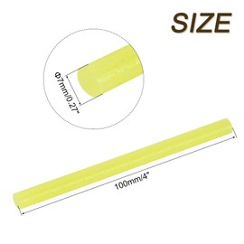 QUARKZMAN Pack of 16 Hot Glue Sticks 7 mm x 100 mm Mini Hot Glue Sticks Hot Glue Gun Glue Fabric for Repair Craft Decoration DIY Crafts Glitter Yellow