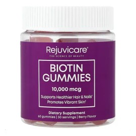 Biotina Rejuvicare 60 Gomitas 10,000mcg Cabello Piel