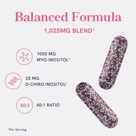 Myo-Inositol & D-Chiro Inositol para el Equilibrio Hormonal Femenino | Ratio Ideal 40:1 | Apoyo para la Salud Ovárica y Ciclos Menstruales | Mioinosit