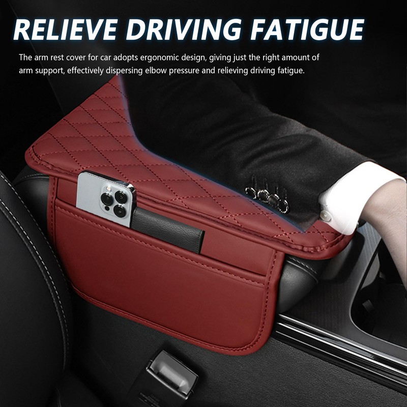 Stacool Upgraded Car Center Console Cover,Microfiber Leather Car Armrest Cover