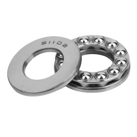 Fafeicy 5pcs 51102 Axial Ball Thrust Bearing, High Precision Steel, Black