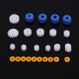 26pcs Plastic Spindle Worm Gear Set, Small Plastic Gears, 2MM/2.3MM/3MM/3.17MM/4MM Motor Gear Kits DIY Assembly for Aircraft Car Model