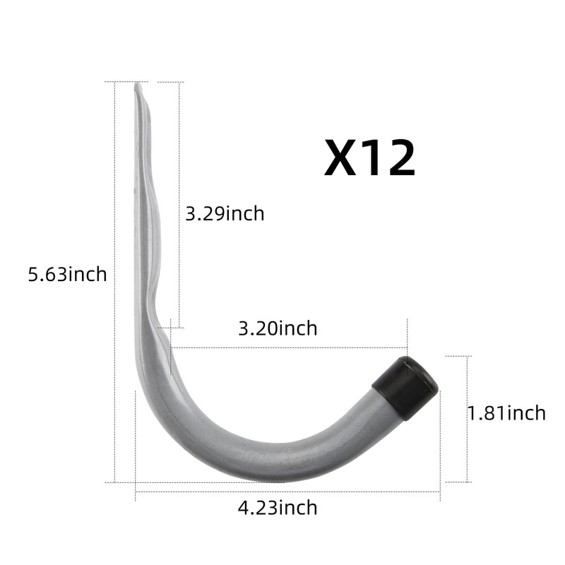 HOME MASTER HARDWARE 12 Pack 4-Inch Heavy Duty Garage Storage