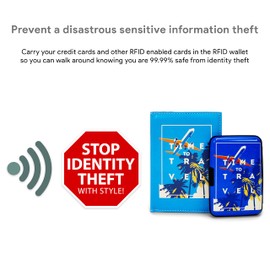 Miami CarryOn RFID Protected Wallet and Passport Cover Set (Time to Travel)