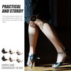 Abaodam 3 Pairs Metal High Heel Protectors Pointed Toe Caps
