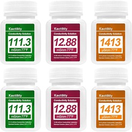 EC Calibration Solution Kit (1413 μS/cm, 12.88 mS,111.3 mS/cm) Solution for Aquarium Monitor and Smart Pool Monitor
