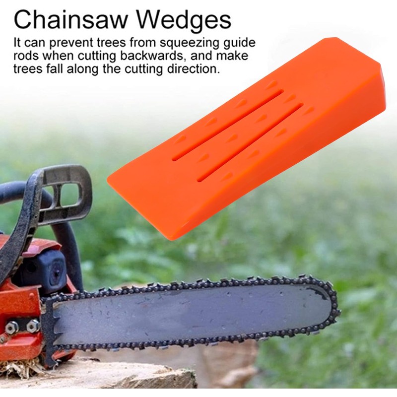Poweka 6 Inch Chainsaw Felling Wedge Set, ABS Plastic Wood