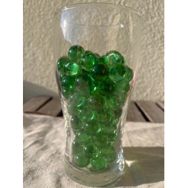 FAIRY TAIL & GLITZER FEE Marbles May Green Glass Baubles 16 mm Large Marble Game Marble Plant Decoration Marble Run Decoration