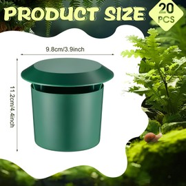 Qualirey 20 Pcs Beer Slug Snail Traps 3.86 x 4.41 Inch Plastic Snail Trapper Reusable Snails Catcher Slug House for Garden Farm