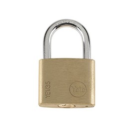 Yale YE1/120/1 Brass Padlock, Brass, 35/35 mm