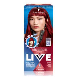 Schwarzkopf LIVE Ultra Brights or Pastels Dark Red 026 Shade, Semi-Permanent Red Hair Dye, FINAL FANTASY™ XIV Online x Live, Vibrant Hair Dye Kit Lasts Up to 15 Washes
