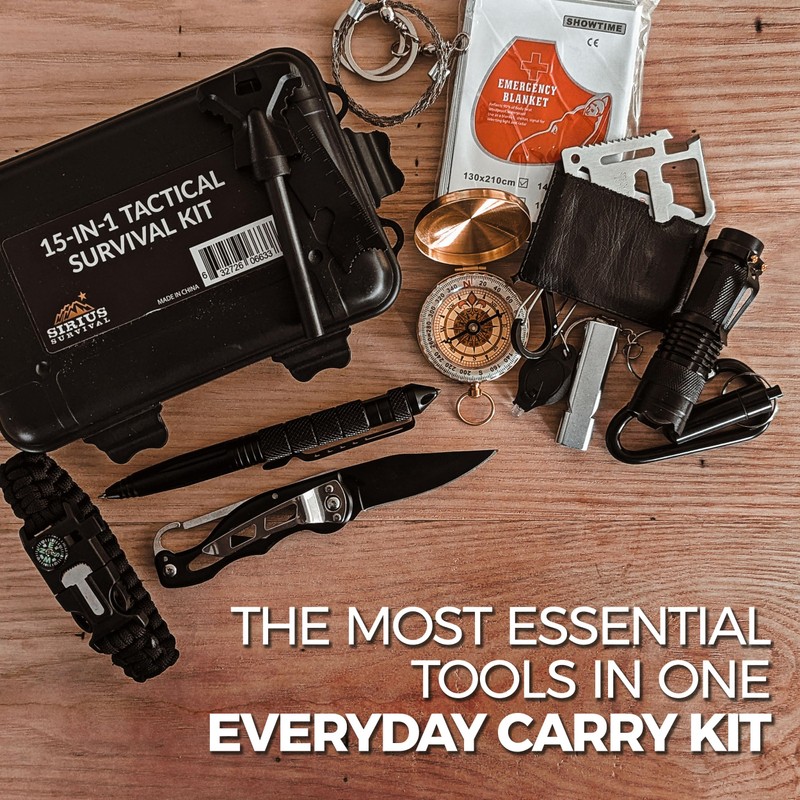 Sirius Survival 15 in 1 Hiking Kit – Tactical Survival