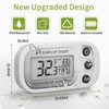 Digital Frigerator Thermometer 2 Pack, Waterproof Fridge and Freezer Thermometer,