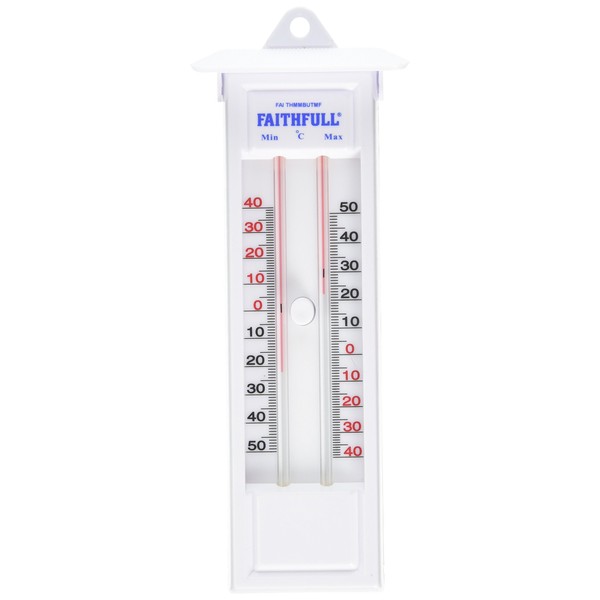 Faithfull FAITHMMBUTMF Thermometer Press Button Max-Min Day/NIght Check