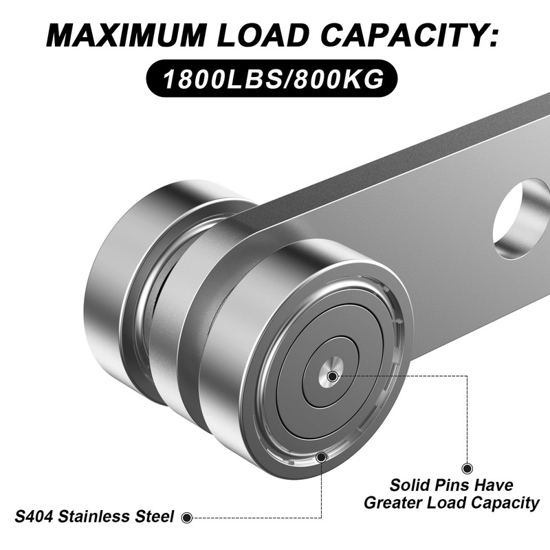 EASGIU 2 Wheel Trolley Assembly Rollers for 1-5/8" Wide Strut