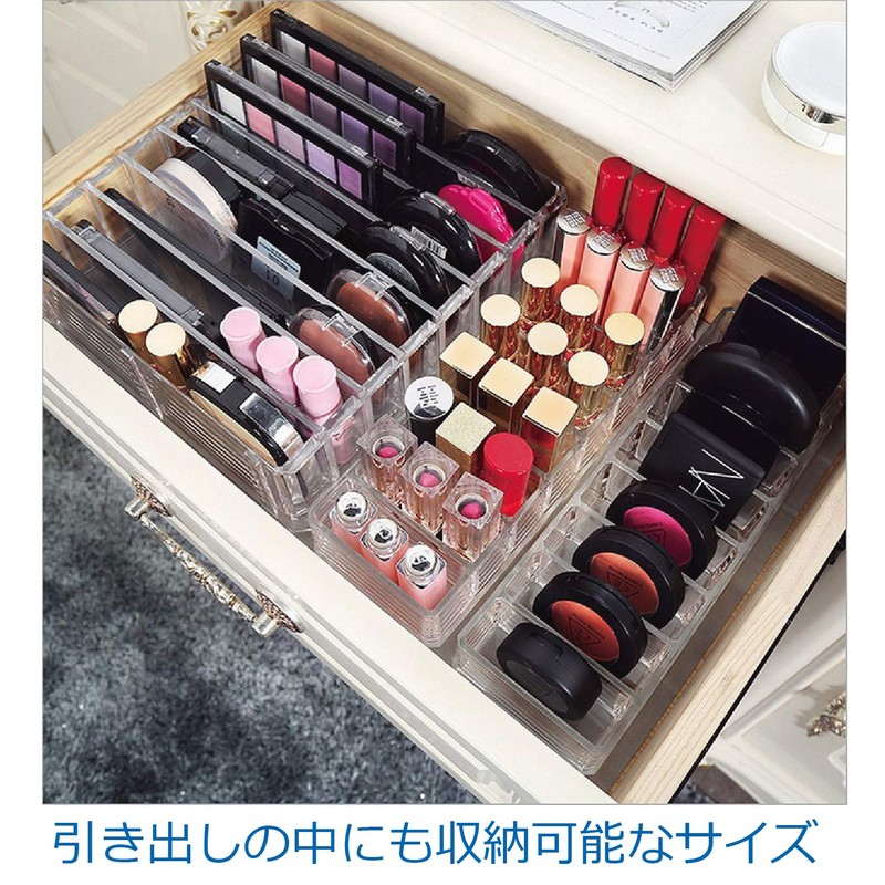 ColorfylCoco Cosmetic Storage, Eyeshadow Case, 8 Compartments, Acrylic Case, Lip