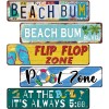 Tropical Iron Rectangle UV Printed Weatherproof Beach Theme Painting for