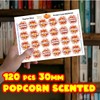 120 Popcorn Praise Words 30mm Scented Reward Stickers for Teachers,