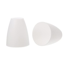Pack of 2 Plastic Lampshade Replacement White – Lampshade Ceiling Lamp Cover for Chandelier – Wall Lights 10 x 10 x 11 cm