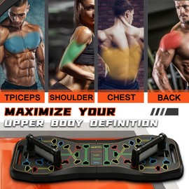 LALAHIGH Push Up Board - 5-in-1 Multifunctional Home Gym Equipment, Portable Workout Board for Strength Training with Push Up Handles & Carry Bag, Full Body Exercise Fitness Equipment for Men & Women