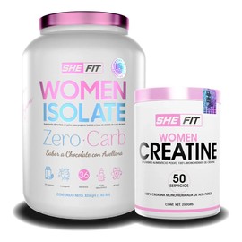Bhp She Fit Proteína Women ISO Zero Carb  Creatina 250g (Chocolate Avellana)