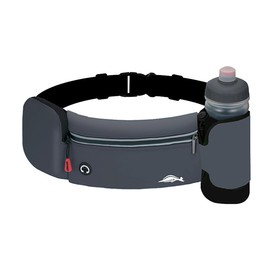 RAKSONIC Upgraded Running Water Bottle for Men Women,Waterproof Utility Belt with Water Bottle Holder,Hydration Belt Pouch with Reflective for Running Hiking Cycling Climbing and for Phone(Grey2)