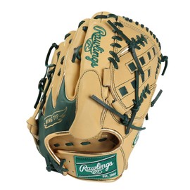 Rawlings Baseball Glove Soft Adult HYPER TECH COLOR SYNC GR5HTCA15W Camel/Dark Green [Pitcher] Size 11.75 *Right Throw (Left Hand Wear)