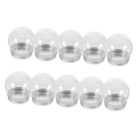 BUGUUYO Snow Globe Pack of 10 Mini DIY Snow Globes for Adults Unique Fillable Plastic Balls Plastic Snow Globes Compact Plastic