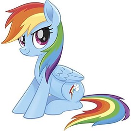 WiggleWalls 9 Inch Rainbow Dash Wall Decal Sticker MLP My Little Pegaus Pony The Movie Peel