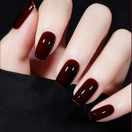 V VENALISA- VENALISA 15 ml Esmalte de uñas en gel rojo oscuro, Esmalte de uñas en gel rojo cereza intenso Color Soak Off UV LED