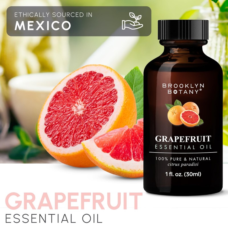 Brooklyn Botany Grapefruit Essential Oil - 100% Pure and Natural