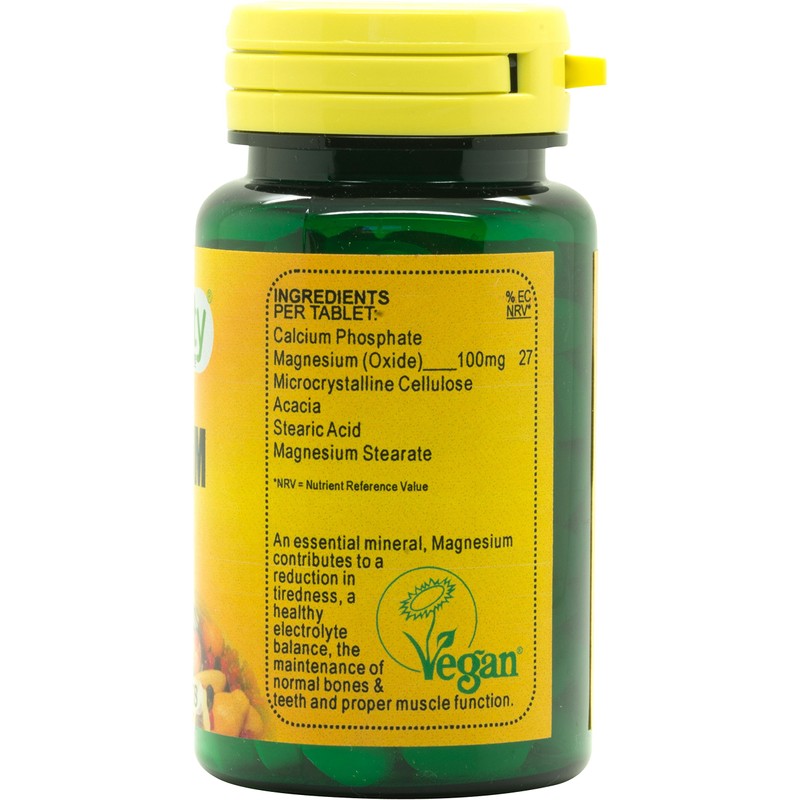 Veganicity Magnesium 100mg : Bone & Joint Health Mineral Supplement