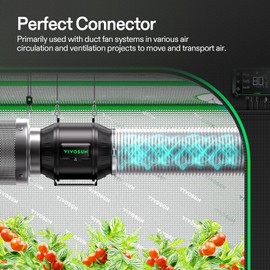 VIVOSUN 6 Inch 25 Feet Flex Air Aluminum Duct for Ventilation, 2 Clamps Included, Long Heavy-Duty Multi-Layer Dryer Hose Vent Kit, Duct Fan Systems