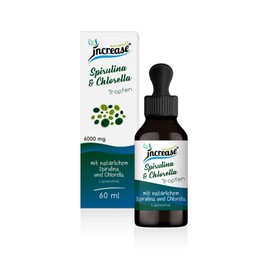 Liposomal Spirulina & Chlorella Drops High Dose - (180,000 mg per Pack) 6000 mg Spirulina & Chlorella per Daily Dose - MCT Oil - High Bioavailability