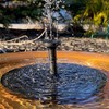 Steel Bird Bath, Stand, and Solar Powered Fountain Kit by