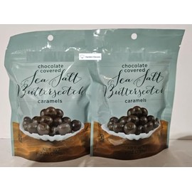 Trader Joe Chocolate Covered Sea Salt Butterscotch Caramels 7oz 198g (2 Bags)