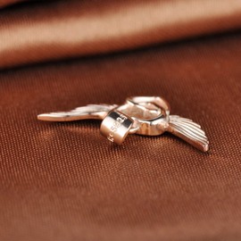 Unendlich U Classic Women's Necklace Double Hearts Angel Wings Pendant Rose Gold 925 Sterling Silver Pendant