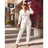 Dmoled Women's Business Blazer Suit Long Sleeves Two Piece Solid