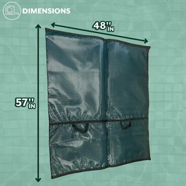 Poolzilla Pool Cover Storage Bag with 4 Carry Handles - (Green) Heavy-Duty Pool Cover Stowaway Bag for Winter Pool Covers, and Safety Covers