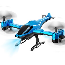 VATOS Remote Control Helicopter 2.4G, All in 1 Super Function 360° Flip, Obstacle Avoidance, Altitude Hold, One Key take Off/Landing, RC Helicopter Plane with LED Light Toy Gifts for Kids Adults