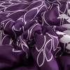 Koniroom Purple Floral Comforter Set with Cute Flowers Printing for