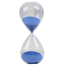 Graces Dawn Transparent Glass Hourglass Sand Timer 60 Minutes with (Blue)